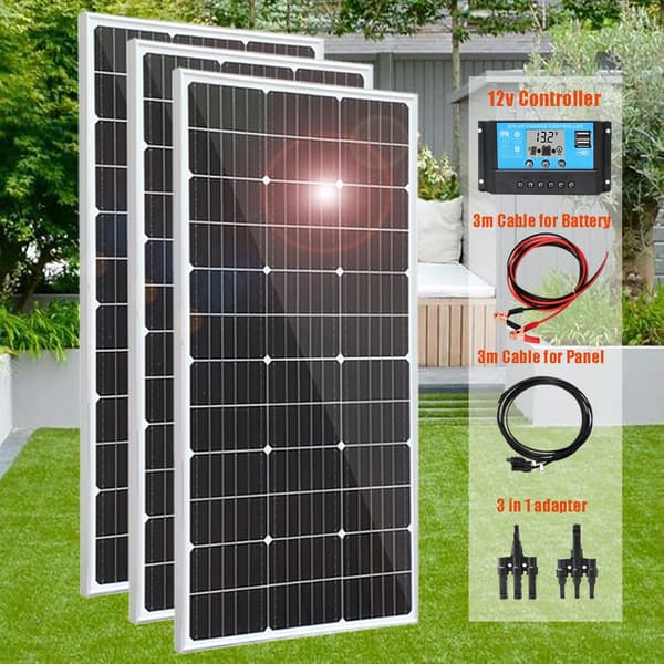 Solpanelkit, 12V-controller, holdbart hærdet glas,450w Kit DHL