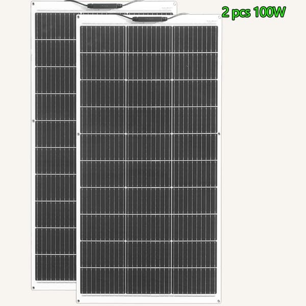 Fleksibel Solpanel, Høj Effektivitet 24%, Letvægts 1,7 kg,200W-2x100w-a