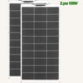 Miniatyrbillede 2 af 2: Fleksibel Solpanel, Høj Effektivitet 24%, Letvægts 1,7 kg,200W-2x100w-a