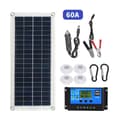 Miniatyrbillede 2 af 2: Udendørs bærbart solpanel kit, fleksibelt design, USB-opladning, dobbelt udgang,med 60A Controller