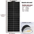 Miniatyrbillede 2 af 2: Fleksibel Solpanel, Høj Effektivitet 100W/120W, Letvægtsdesign,Ny 16,5V 100W