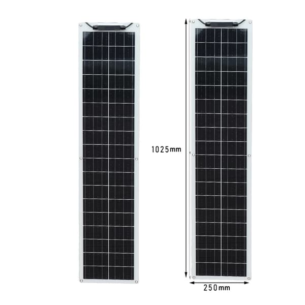 Monokrystallinsk Fleksibelt Solpanel Kit, Høj Effektivitet 21,8%, Ideelt til Off-Grid Anvendelser,100W Hvid