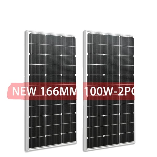 Aurinkopaneeli, 100W Teho, 21,8% Tehokkuus,200W Valkoinen paneeli