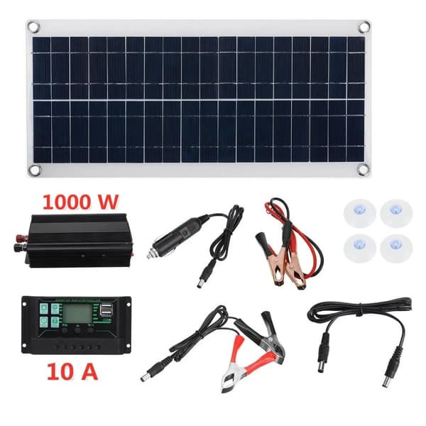 Solcelleinverter system kit, 1000W effekt, flere strømmuligheder,10A Sæt