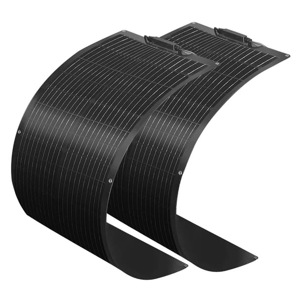 Flexibel solpanel, semi-flexibel design, hög effektivitet 24%, lämplig för utomhusbruk,2 St 80W (160W)