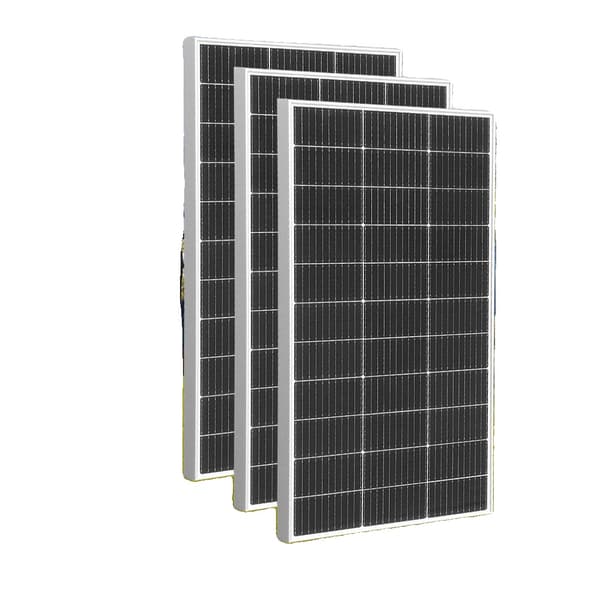 Solpanel, 600w maksimal effekt, monokrystallinsk effektivitet 21,8%, vejrbestandigt design,450w 3stk 150w
