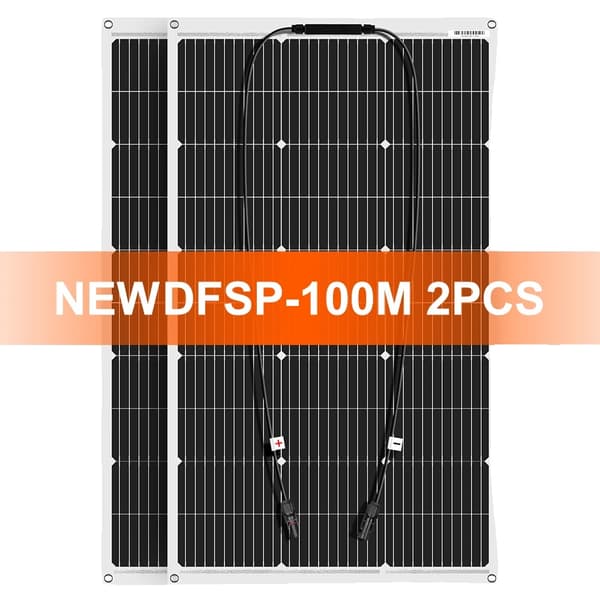 Fleksibel solpanel, 100W effektudgang, kompakt størrelse 974x565mm,200W