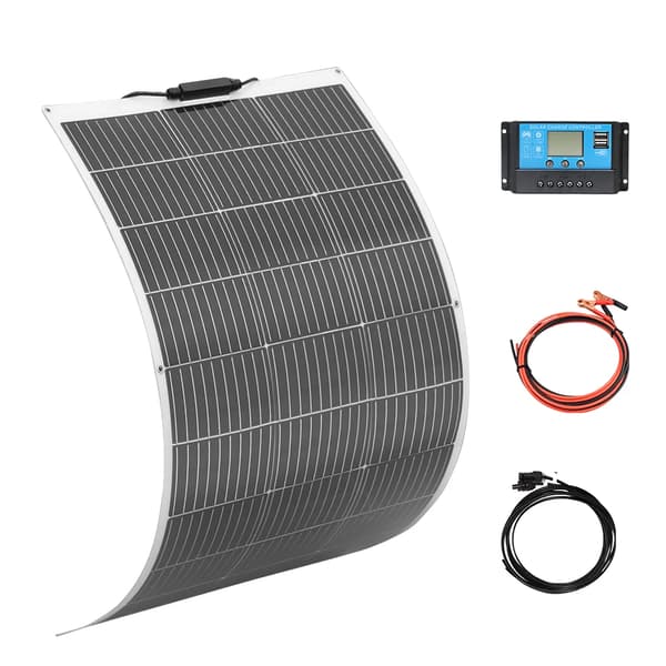 Fleksibel Solpanel, 100W Effektudgang, Letvægtsdesign,12V hvid solkit