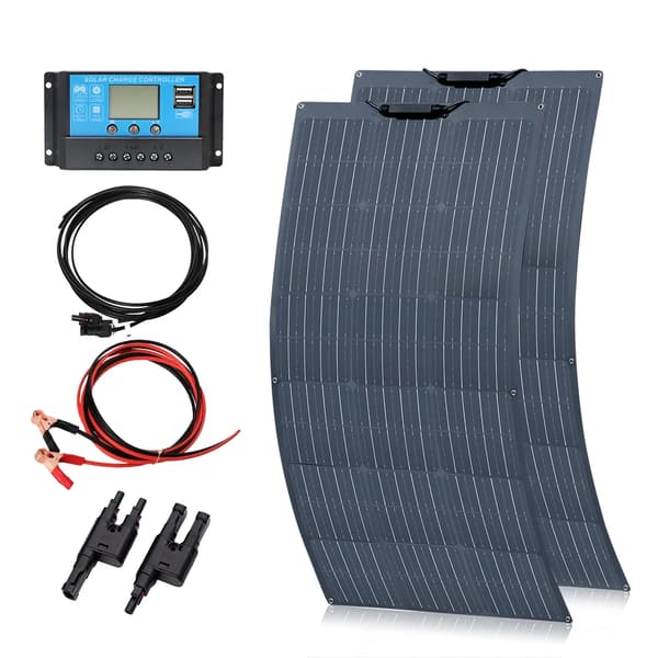 Fleksibelt Solpanel Kit, 200W Nominel Kapacitet, Letvægtsdesign,12V 24V 200W sæt
