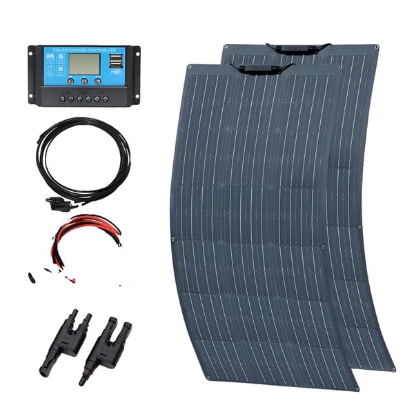Fleksibelt Solpanel Kit, 200W Nominel Kapacitet, Letvægtsdesign,12V 24V 200W sæt