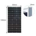 Miniatyrbillede 2 af 2: WUZECK 100W Solpanel, 24% Effektivitet, Holdbar Vejrbestandig Design,Størrelse 105x530cm