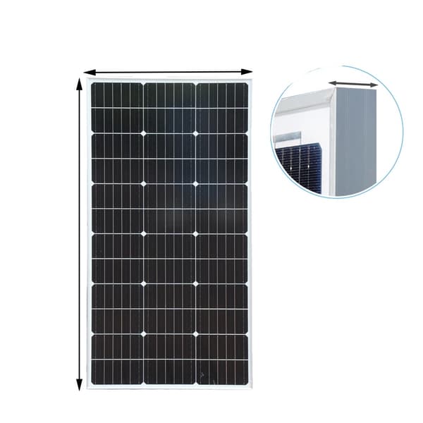 WUZECK 100W Solpanel, 24% Effektivitet, Holdbar Vejrbestandig Design,Størrelse 105x530cm