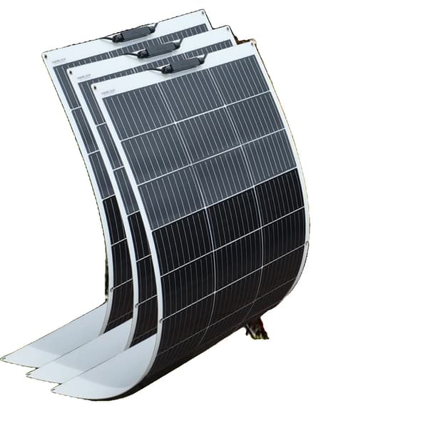 Fleksibelt Solpanel Kit, 600W Strøm, 4 Panel Konfiguration,450w 3stk 150w