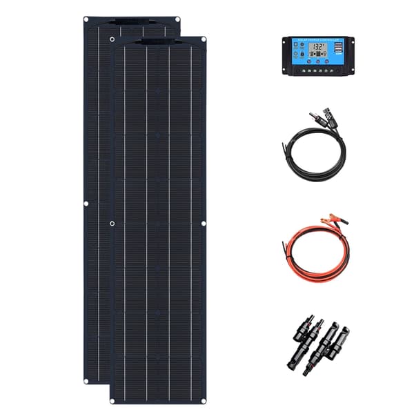 Fleksibelt Solpanel Kit, Høj Effektivitet, Letvægtsdesign,12V 100 Solarkit B