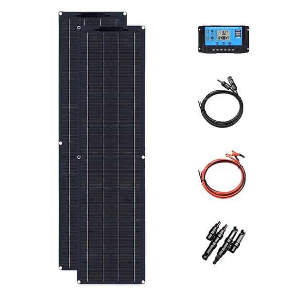 Fleksibelt Solpanel Kit, Høj Effektivitet, Letvægtsdesign,12V 100 Solarkit B