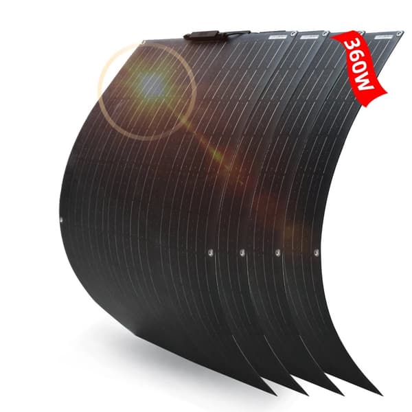Solpanel, Hög effektivitet 24%, Flexibel design,360W ETFE-panelen