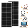 Miniatyrbillede 2 af 2: Stiv solpanel, 200W maksimal effekt, 24% effektivitet,12V 200W sæt