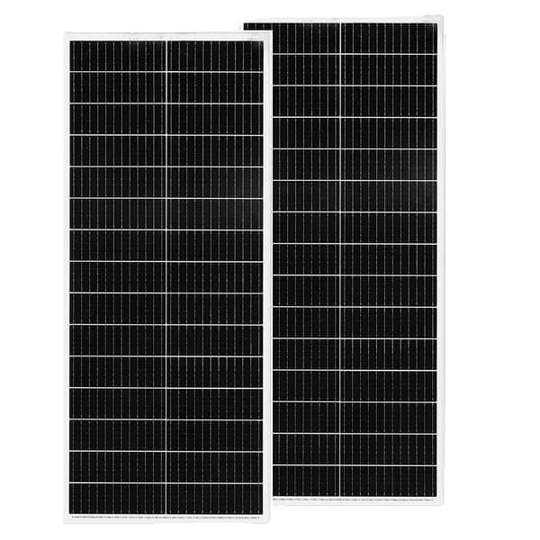 Stiv solpanel, 200W maksimal effekt, 24% effektivitet,2 Stk 100W (200W)