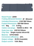 Miniatyrbild 2 av 2: Solpanel, 200W effekt, 22% omvandlingseffektivitet,SPC200