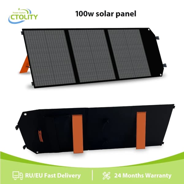 Bærbar solpanel, 100W output, 18V spænding,SP100W