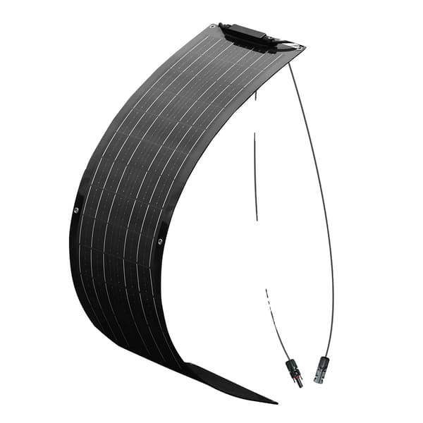 Flexibel solpanel, hög effektivitet 24%, lättviktsdesign,Svart 50W 19.8v