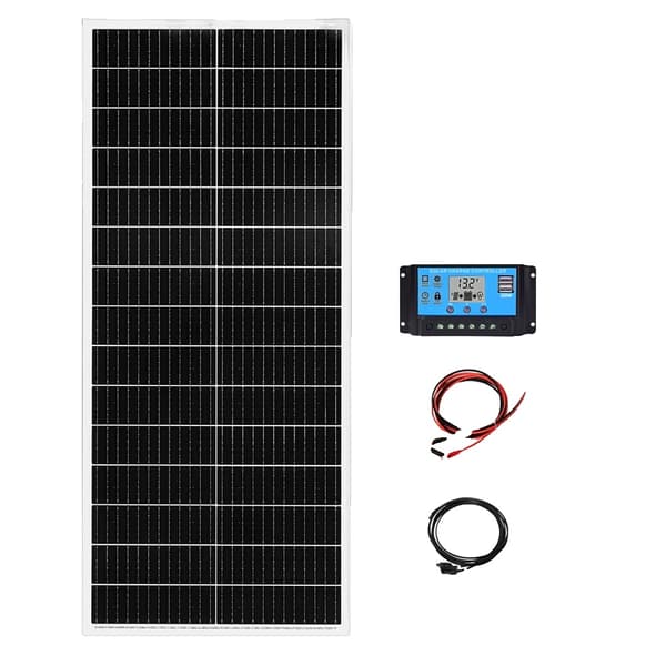 Monokrystallinsk solpanel, høj celleeffektivitet 24%,12V 100W sæt