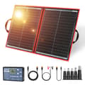 Miniatyrbillede 2 af 2: Dokio Bærbar Sammenklappelig Solpanel, 200W Maksimal Effekt, Monokrystallinsk Materiale,100W solpanel sæt