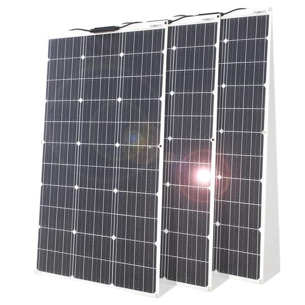 Fleksibelt Solpanel Kit, Høj Effektivitet Monokrystallinsk, Vandtæt Design,300w Panel