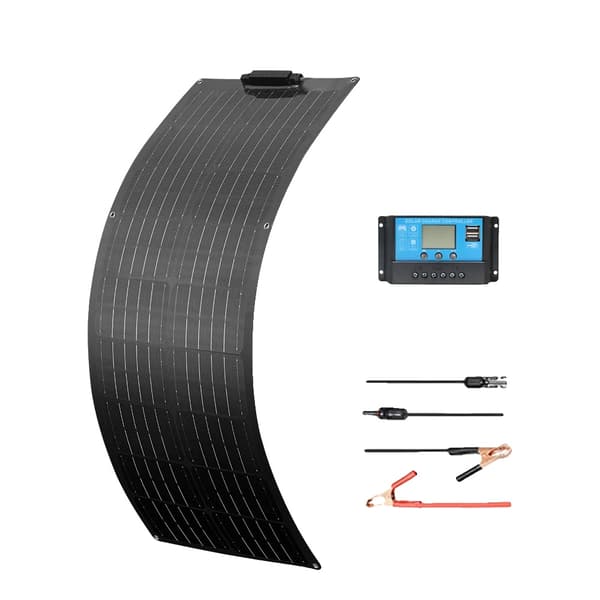Solpanelset, 50W - 100W effekt, monokristallint silikon, flexibel design,12V 50W Solarkit B