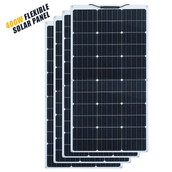 Fleksibel Solpanel, Høj Modul Effektivitet 24%, Letvægtsdesign,4stk solpanel