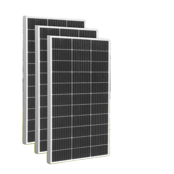 Solpanel, 600w maksimal effekt, monokrystallinsk effektivitet 21,8%, vejrbestandigt design,450w 3stk 150w sæt