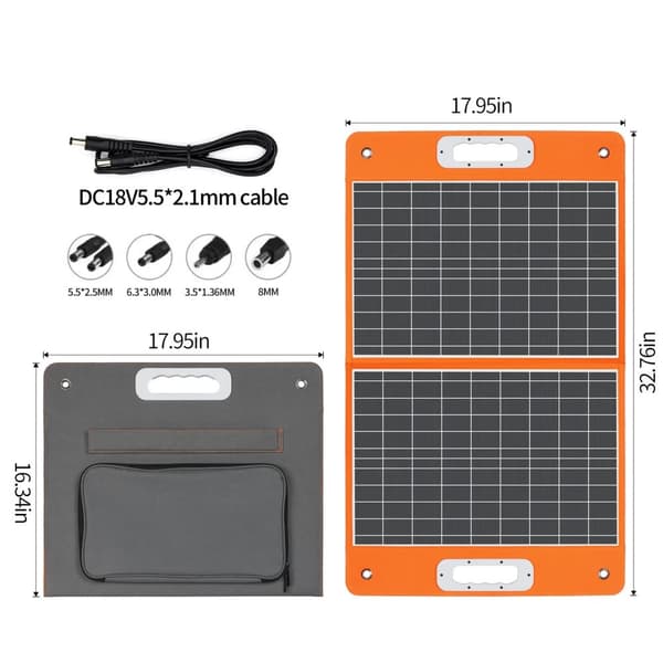 Bærbar Solpanel, 60W Udgang, USB-C & QC3.0 Opladning,Digital Camouflage