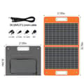Miniatyrbillede 2 af 2: Bærbar Solpanel, 60W Udgang, USB-C & QC3.0 Opladning,Digital Camouflage