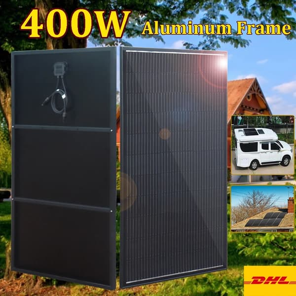 Solpanel Kit, 150W til 400W Muligheder, Holdbar Aluminiumramme,400w 2stk 200w