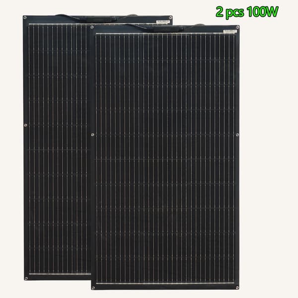 Fleksibel Solpanel, Høj Effektivitet 24%, Letvægts 1,7 kg,200W-2x100w