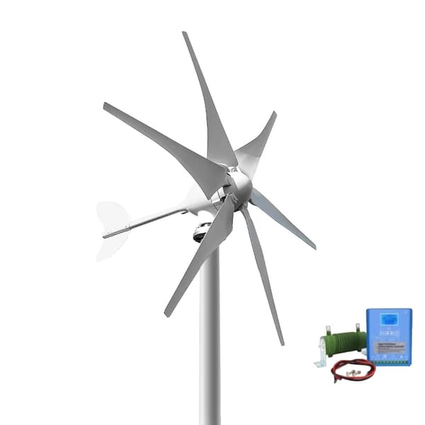 Vindkraftverk, 1000W effektuttag, 6 aerodynamiska blad,12V, Hybridkontroll A