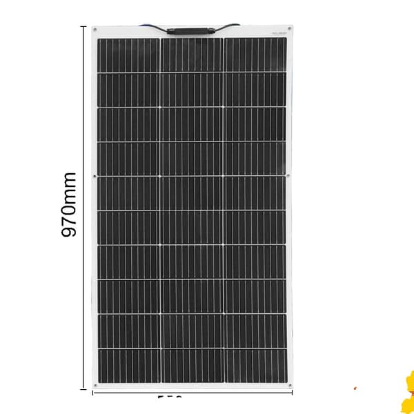 Fleksibel Solpanel, 140W Effektudgang, Kompakte Dimensioner,100w 970x550mm-a
