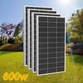 Miniatyrbillede 2 af 2: Solpanel, 600w maksimal effekt, monokrystallinsk effektivitet 21,8%, vejrbestandigt design,600w 4stk 150w
