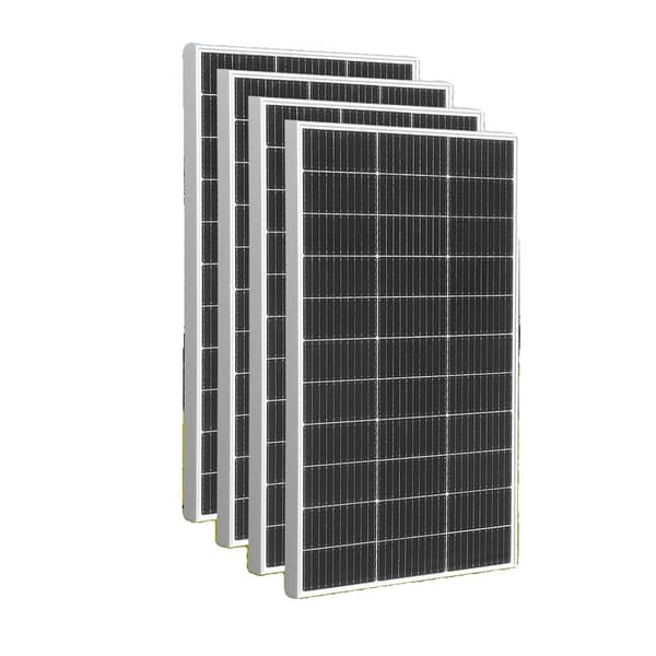Solpanel, 600w maksimal effekt, monokrystallinsk effektivitet 21,8%, vejrbestandigt design,600w 4stk 150w