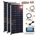 Miniatyrbillede 2 af 2: Solpanel Kit, Monokrystallinsk Silikon,480w 3stk 160w sæt
