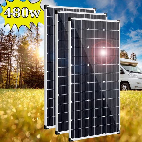 Solpanelset, monokristallint kisel,480w 3st 160w