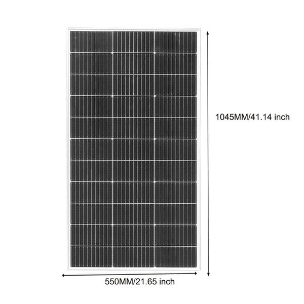 Solpanel, 120W / 200W effekt, monokristallin kiselkonstruktion,18.15V 120W