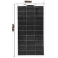 Miniatyrbillede 1 af 2: Fleksibel Monokrystallinsk Solpanel, 100W Effektudgang, Nem Installation,1stk 100w