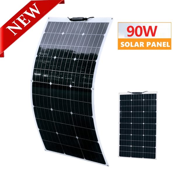 Flexibel solpanel, 90W maximal effekt, 21,8% effektivitet,18V 90W
