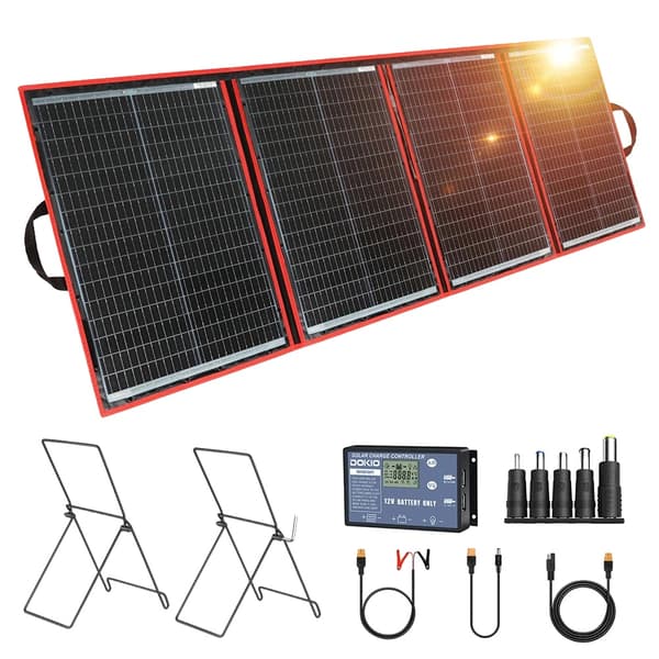 Transportabelt solcellepanel kit, høj effektivitet, fleksibelt design, letvægts,195W Kit og Beslag
