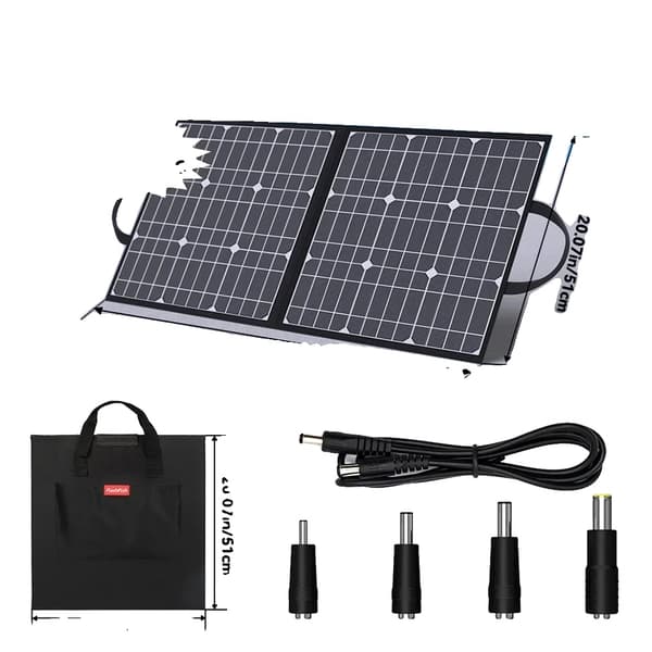 Bärbar Solpanel, Dubbel USB-utgång, Hög Effektivitet,100W