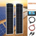 Pikkukuva 2 / 2: Joustava aurinkopaneeli, 50W / 100W vaihtoehto, korkean tehokkuuden monokiteinen, vedenpitävä muotoilu,100w sarja valkoinen