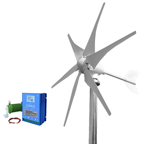 Vindkraftverk, Låg vindhastighet, Hushållsbruk,3000W, LCD Hybrid Kontroll, 48V