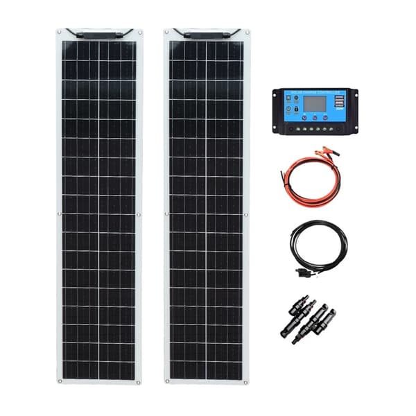 Fleksibelt Solpanel Kit, Høj Effektivitet, Letvægtsdesign,12V 100W Solarkit