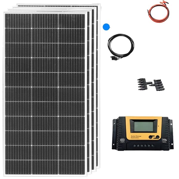 Stift Glas Solpanel, Maksimal Effekt 1200W, 24% Effektivitet, Størrelse 1045*550*25 mm,12V 480W solarkit